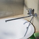 Смеситель для ванны с длинным изливом и керамическим дивертором Iddis Ray RAYSBL2i10WA
