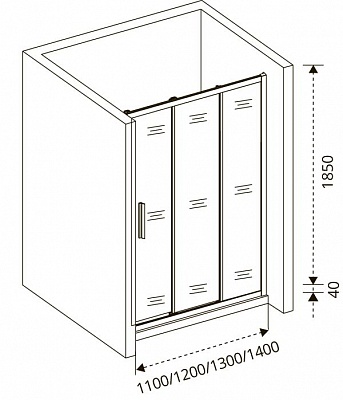 Душевое ограждение Good Door Orion WTW-110-G-CH