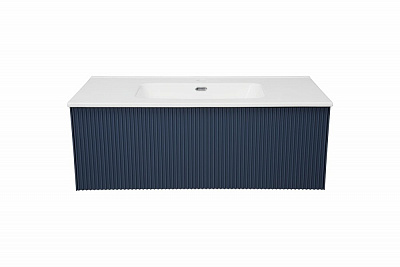 Тумба под раковину Terra Blu grigio 100 см синяя матовая La Fenice FNC-01-TER-BG-100