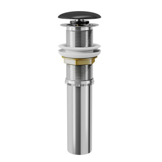 Донный клапан для раковины DK DC9025 1/4" клик-клак, черная крышка