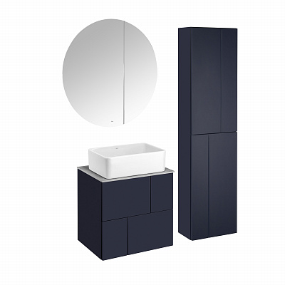 Тумба с раковиной Roca Luna 60 2 ящика ZRU9307766, синий