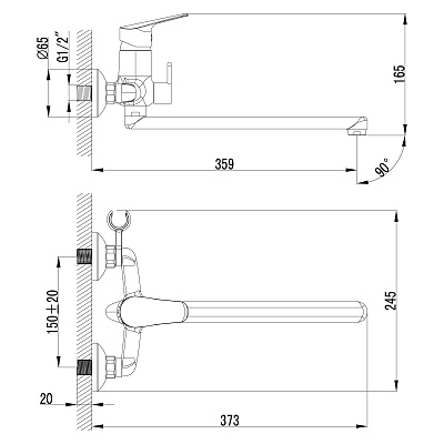 Смеситель универсальный Lemark Partner LM6551C