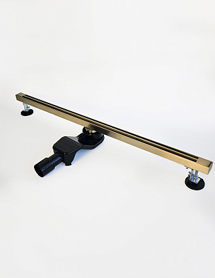 Душевой трап 90 см Wonzon & Woghand, брашированное золото ww-65409t-bg