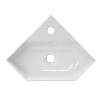 Раковина накладная угловая Sanita Luxe "Line" LIN35SLWB01