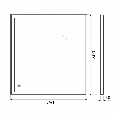 Зеркало BelBagno SPC-GRT-750-800-LED-TCH