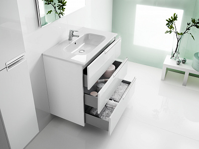 Тумба с раковиной Roca Victoria Nord Ice Edition 60 3 ящика ZRU9302834