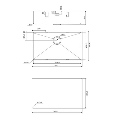 Мойка из нержавеющей стали IDDIS Edifice EDI74S0i77