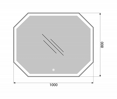 Зеркало BelBagno SPC-OTT-1000-800-LED-TCH