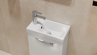 Тумба подвесная Velvex Estea 40.1D белый матовый