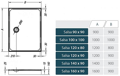 Душевой поддон Kolpa-san SALSA 100*100+ф/п+панель
