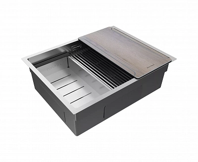 Мойка 580х450мм Paulmark NEXT-MULTI SINK 58 UNI PM785845-BS брашированная нержавеющая сталь