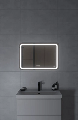 Зеркало с LED подсветкой с антизапотеванием 80x55 Cersanit 051 design pro bluetooth
