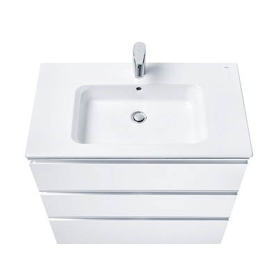 Тумба под раковину Roca The Gap 80 белый глянец 3 ящика A857406806