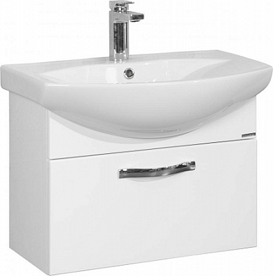 Тумба с раковиной Aquaton Ария 65 белая 1A134001AA010