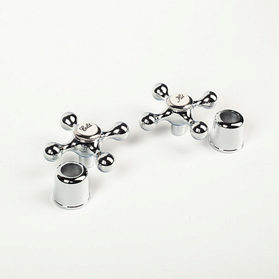 Маховик для смесителя, 8x20, крест, хром, комплект, 2 шт, IDDIS, 991KR201SM