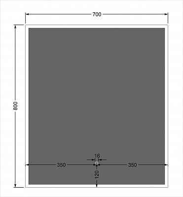 Зеркало с холодной подсветкой и сенсорным выключателем CAIMAN Rhodes 70x80 см