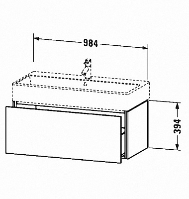 Комплект мебели DURAVIT (L-Cube, Ligght and Mirrors) 984*459 белый LC61782222