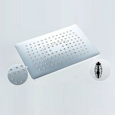 Душевая система с тропическим душем Gappo G07-8 G2407-8, белый/хром