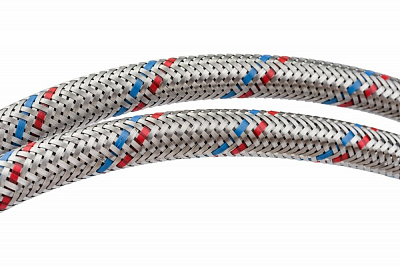 Подводка в оплётке S/S для смесителя Mateu FIL- NOX, 1/2 x М10*1 х 18(35), 0.6 м (пара)