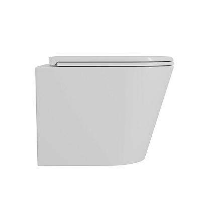 Унитаз подвесной безободковый (торнадо) D&K Venice DT1026516,сиденье микролифт, белый