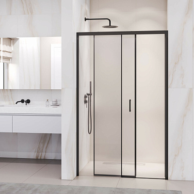 Душевая дверь 130*195 RGW PA-017-B Чёрный/Прозрачное/6 мм (Easy) 350801713-14