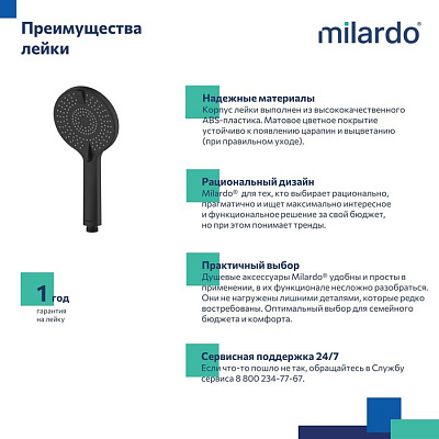 Лейка для душа Milardo Rora ROR4FBRM18