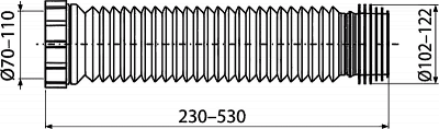Гибкая подводка для выпуска унитаза 230-530 AlcaPlast A97SN
