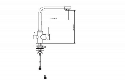 Смеситель для кухни с каналом для фильтрованной воды Gappo G4399-1