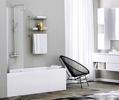 Стеклянная шторка для ванной WasserKRAFT Leine 35P01-80