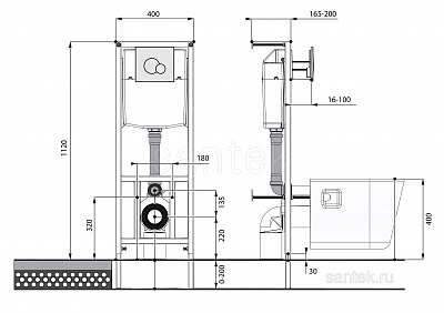 Комплект инсталляции с унитазом Santek Лайн Пэк 1WH501729 енье Slim, SoftClose