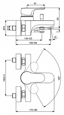 Смеситель для ванной Vidima ONE BA086AA