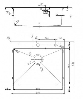 Кухонная мойка  D&K DKS605006