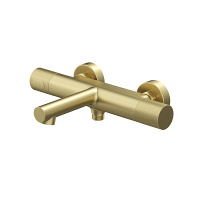 Смеситель для ванны с термостатом  матовое золото, Duna, IDDIS, DUNMG02i74WA без аксессуаров