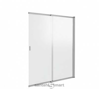 Шторка на борт ванны BAS SCREEN SL-100-C-CH (2 ств.сдвижная со скрытым доводчиком,стекло 4 мм)