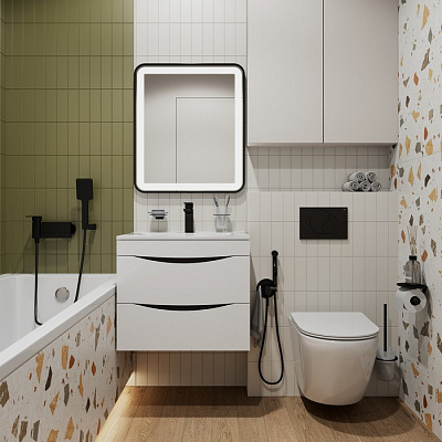 Клавиша смыва универсальная IDDIS Unifix UNI02MBi77, чёрная