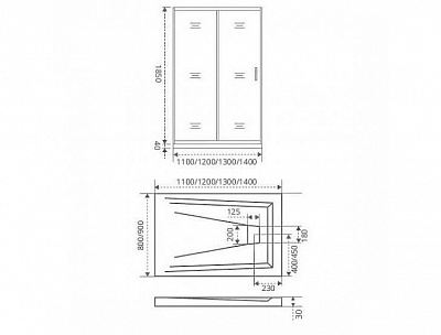 Душевое ограждение Good Door Jazz WTW-120-B-BR