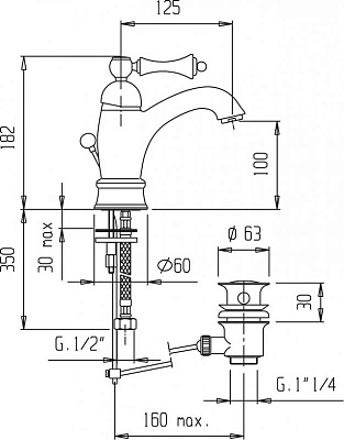 Смеситель на раковину CEZARES MARGOT-LSM1-A MARGOT-LSM1-A-01-M