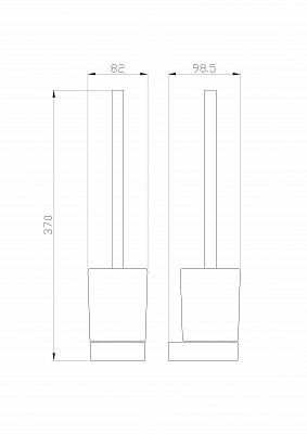 Туалетный ершик в комплекте Wonzon & Woghand lotte, брашированное золото ww-8329-bg