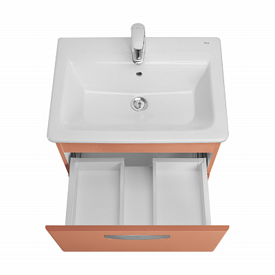 Тумба с раковиной Roca The Gap Original 60 2 ящика, ZRU9307837, терракота