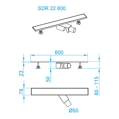 Душевой трап RGW SDR-22B