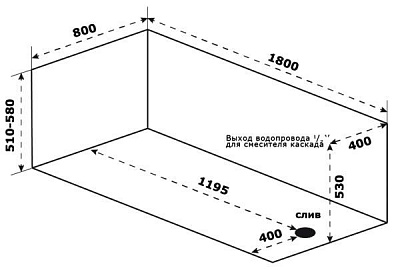 Панель фронтальная BAS Фолдон Кварта 1800х800 