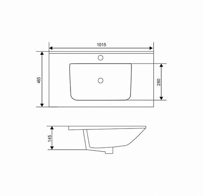 Раковина керамическая MIRSANT More 100 УТ000040447