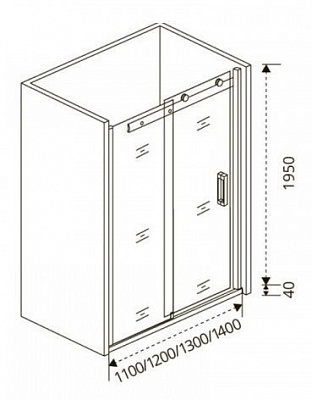 Душевое ограждение Good Door Galaxy WTW-130-C-B