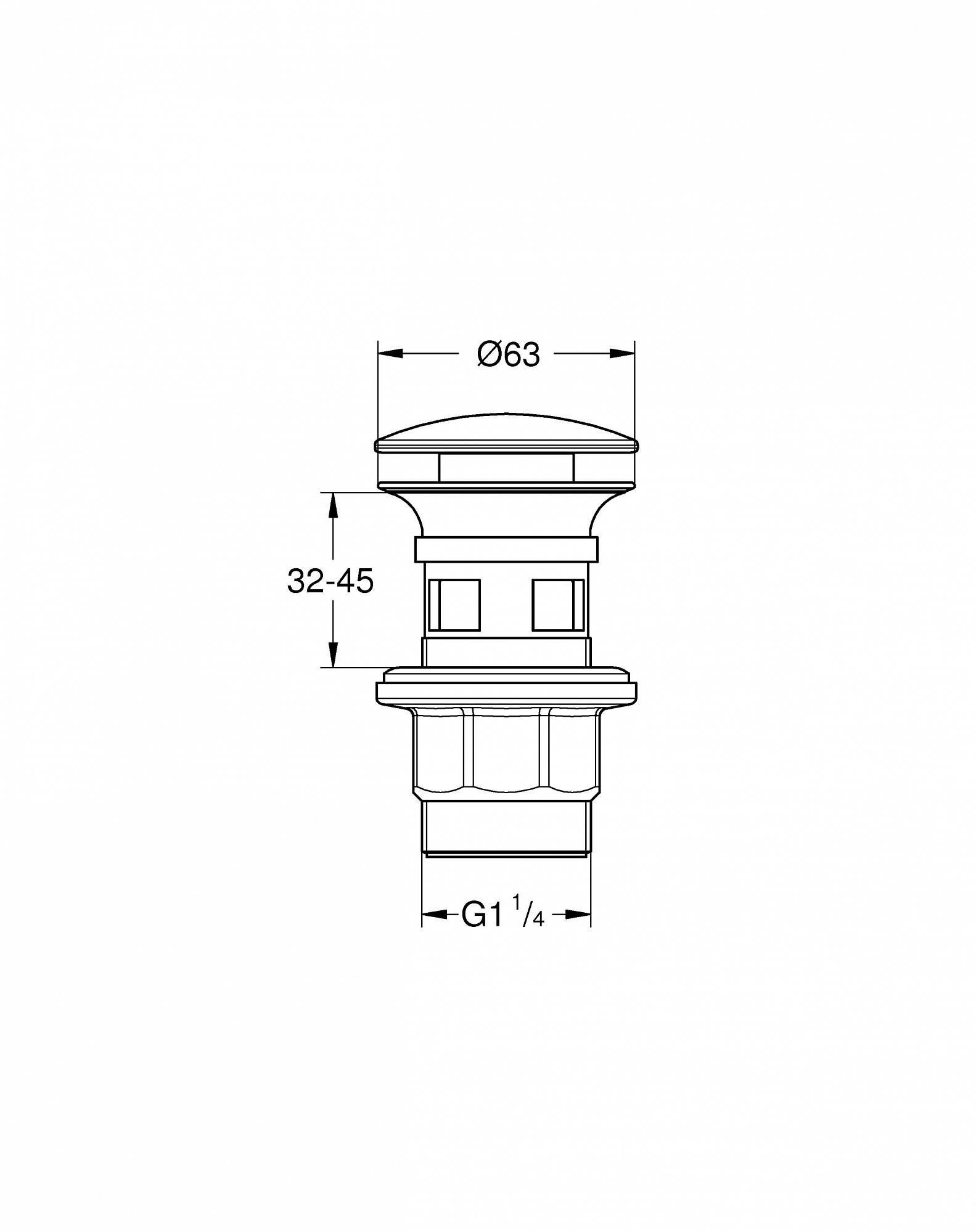 Донный клапан grohe 40824000 Донный клапан grohe 40824000