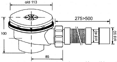 Трап для душевого поддона MRS4W-F