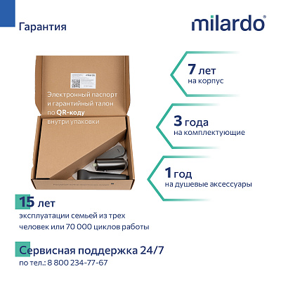Встраиваемый смеситель с гигиеническим душем Milardo Leap LEAGM00M08 графит матовый