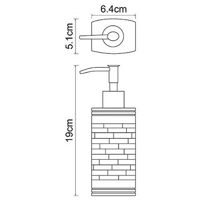 Дозатор для жидкого мыла, 240 ml WasserKRAFT Main K-4799