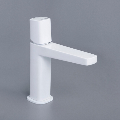 Смеситель для умывальника Saale 9503 покрытие белый Soft-touch WasserKRAFT