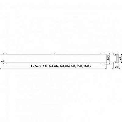 Решетка для водоотводящего желоба AlcaPlast DESIGN-300ANTIC