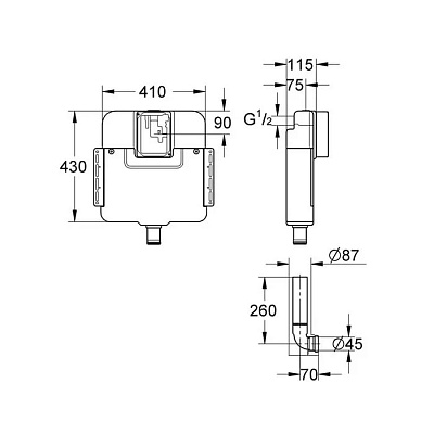 Смывной бачок GROHE 37050000